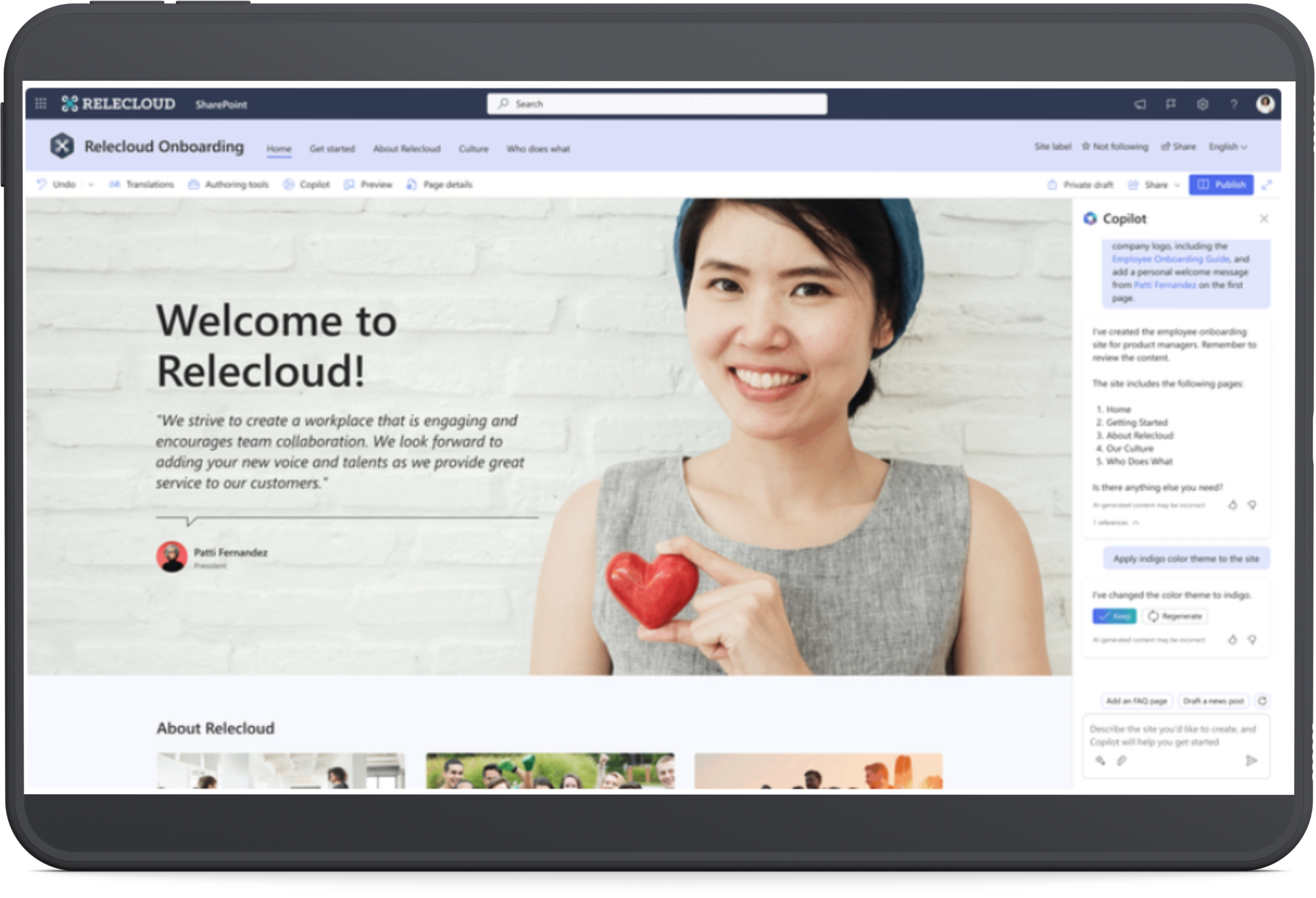 copilot-in-sharepoint SharePoint en Copilot